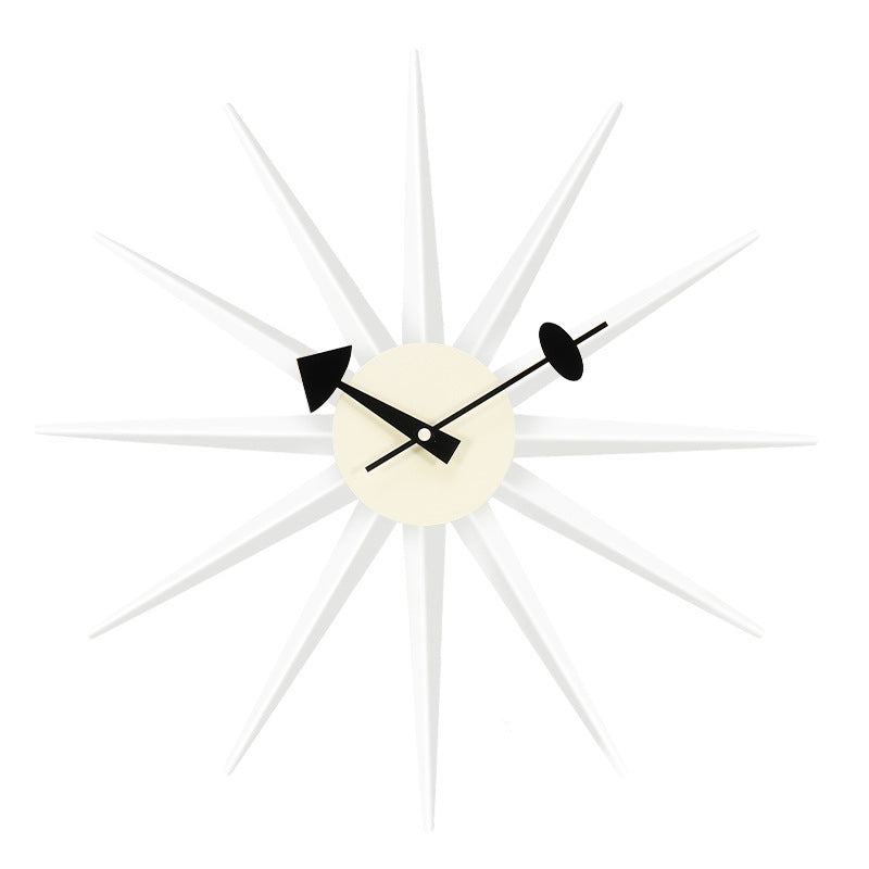 Mid-Century Starburst Wall Clock – Retro Beech Wood Design (Premium Edition)