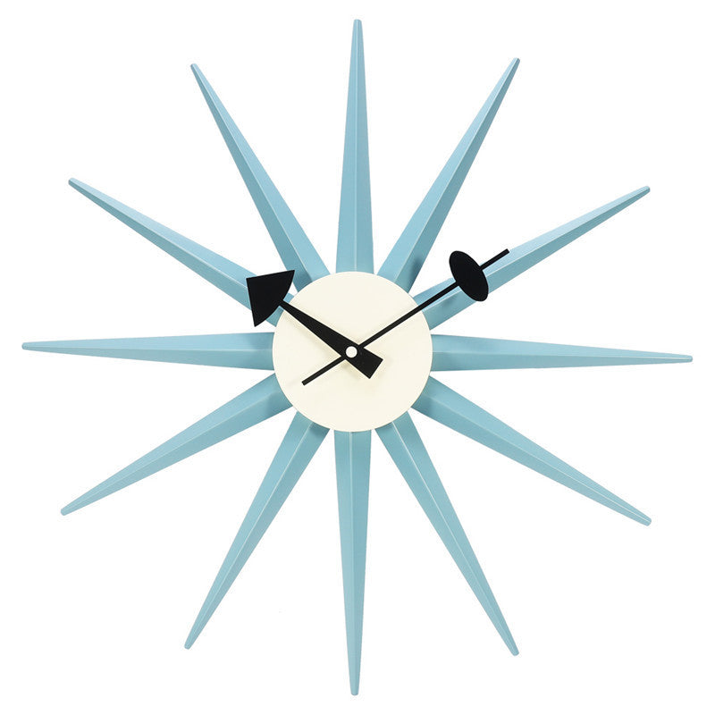 Mid-Century Starburst Wall Clock – Retro Beech Wood Design (Premium Edition)