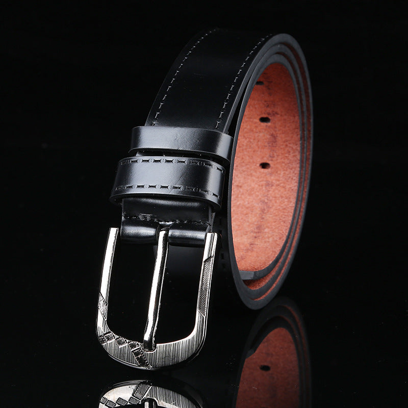 Retro Microfiber Leather Belt – Vintage Style Adjustable Pin Buckle