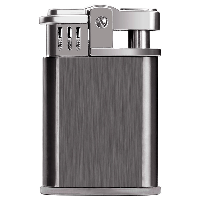 Retro Leather-Wrapped Kerosene Lighter – Vintage Flint Wheel Windproof Design