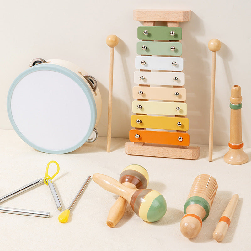 Wooden Orff Music Set for Kids – Montessori Early Education Instruments (6-Piece Set)