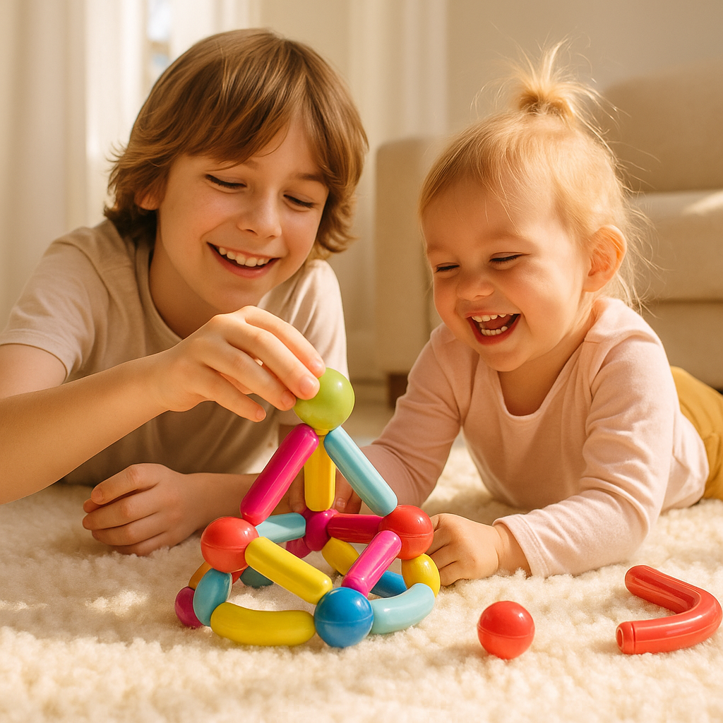 Big Size Magnetic Building Blocks for Kids – STEM Montessori Construction Set