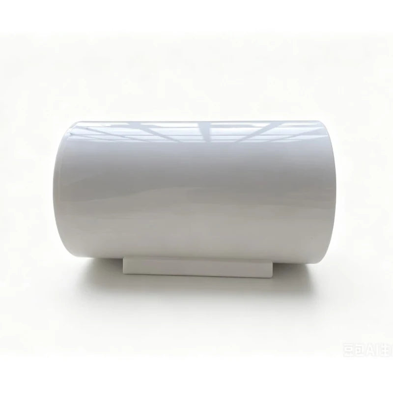 Rear view of the white clock case