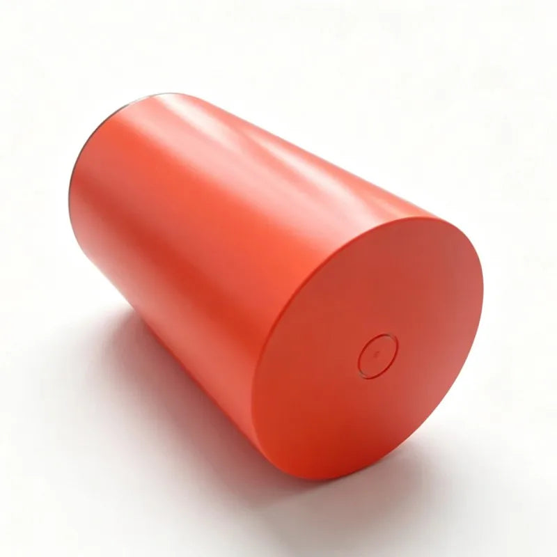 Rear view of the orange clock case