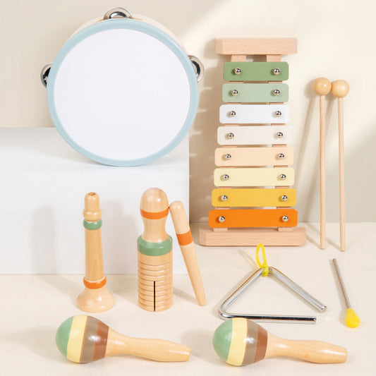 Wooden Orff Music Set for Kids – Montessori Early Education Instruments (6-Piece Set)