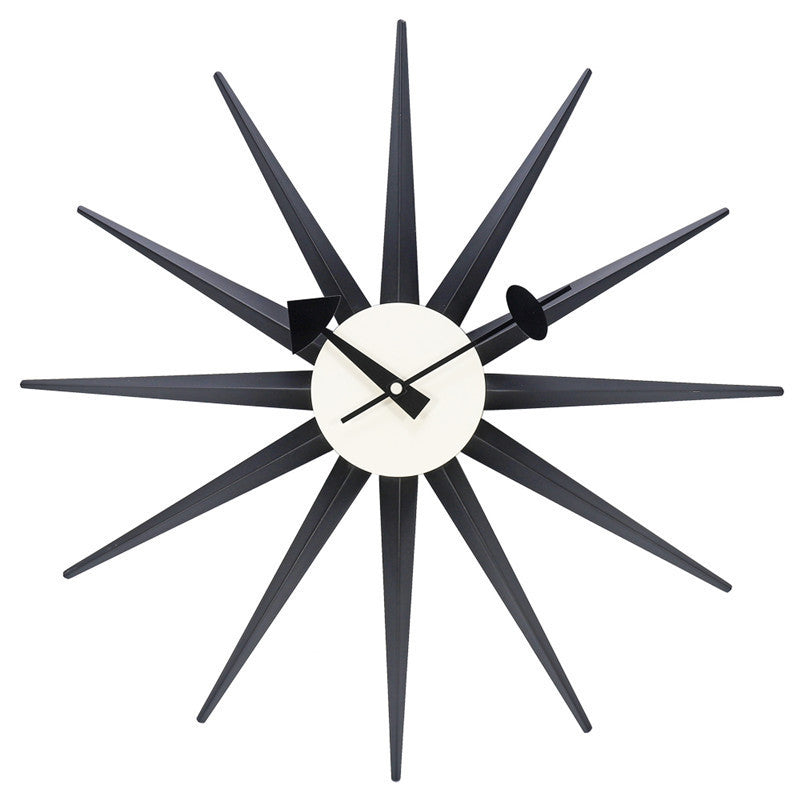 Mid-Century Starburst Wall Clock – Retro Beech Wood Design (Premium Edition)