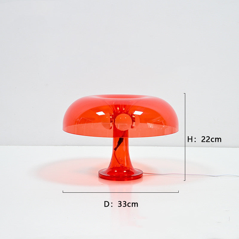 Retro Mushroom Lamp – Modern Acrylic Table Light (70s Style, Multiple Colors)